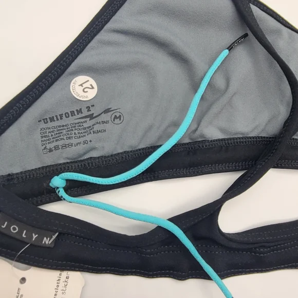 NWT Jolyn Uniform 2 Bikini Top, Black, Size Medium - Picture 5 of 5